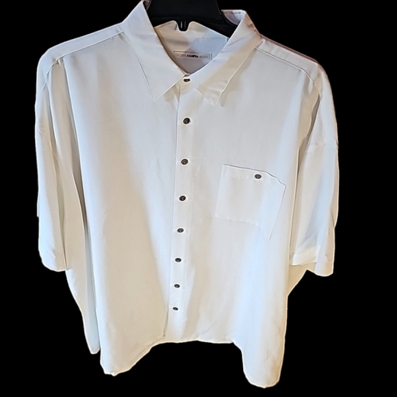 Moda Other - Vintage Moda Campia Moda 2XL White Lightweight Short Sleeve Button Down